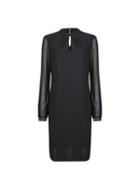 *billie & Blossom Tall Black Twist Neck Shift Dress