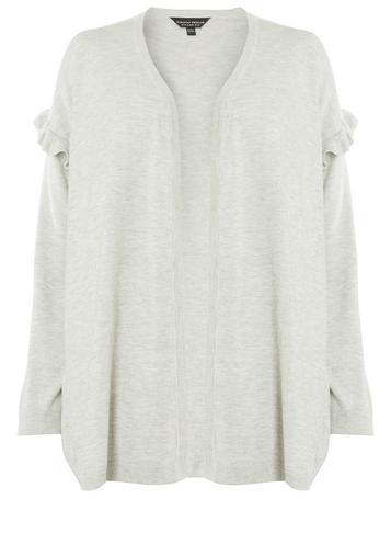 Dorothy Perkins *dp Curve Grey Frill Shoulder Cardigan