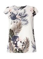 Dorothy Perkins Ivory Tropical Print Shell Top