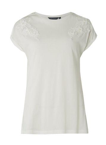 Dorothy Perkins *tall Ivory Flower Applique T-shirt