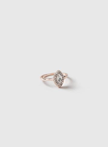 Dorothy Perkins Rose Gold Crystal Ring