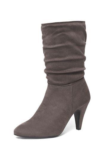 Dorothy Perkins Grey 'katie' Ruched Mid Calf Boots
