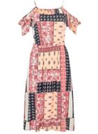 Dorothy Perkins Peach Tile Print Midi Dress