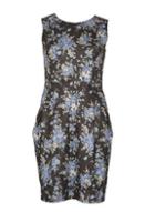 Dorothy Perkins *blue Vanilla Black Diamond Pleated Shift Dress