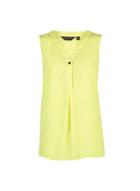Dorothy Perkins Lemon Sleeveless Button Shirt