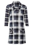 *izabel London Grey Checked Knitted Dress