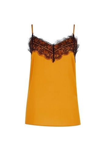 Dorothy Perkins Yellow Lace Camisole Top