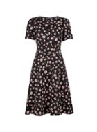 Dorothy Perkins *tall Black Daisy Print T-shirt Dress