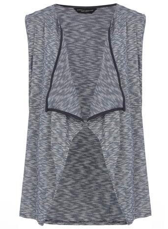 Dorothy Perkins Blue Metallic Waterfall Cardigan