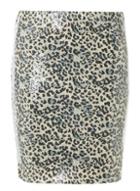 Dorothy Perkins Leopard Print Sequin Embellished Mini Skirt