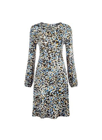 Dorothy Perkins Multi Colour Print Neck Skater Dress