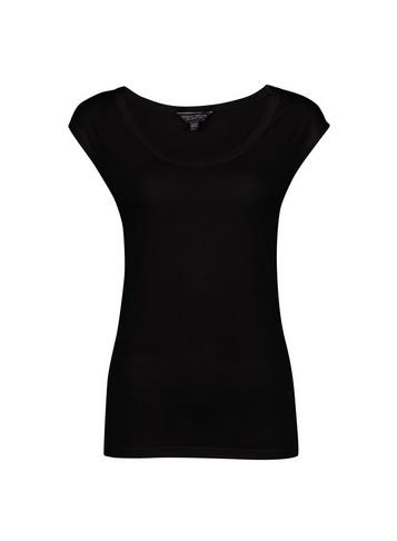 Dorothy Perkins Black V-neck Scoop T-shirt