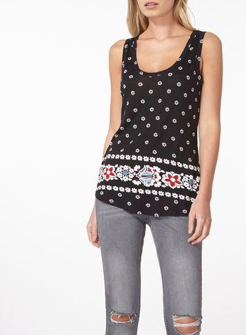Dorothy Perkins Geometric Print Border Floral Vest
