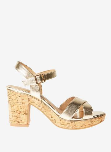 Dorothy Perkins Gold 'romy' Platform Sandals