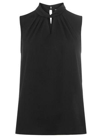 Dorothy Perkins Black Twist Neck Top