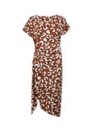 Dorothy Perkins *tall Brown Leopard Print Oversized Shift Dress