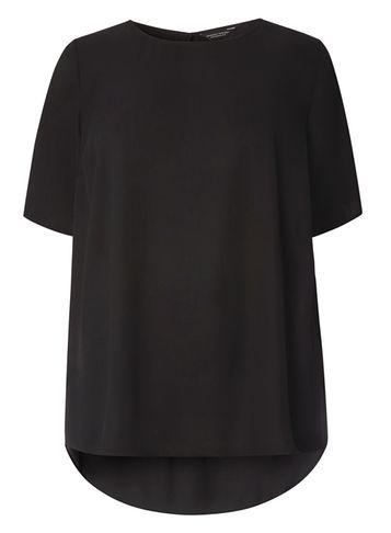 Dorothy Perkins Dp Curve Black Pleat Back Top