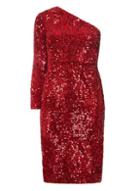 Dorothy Perkins Red One Shoulder Sequin Bodycon Dress