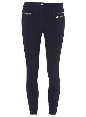 Dorothy Perkins Navy Zip Skinny Trousers