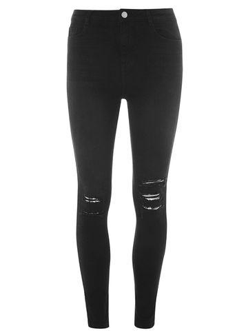 Dorothy Perkins Black 'shape And Lift' Ripped Skinny Jeans