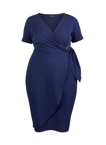 Dorothy Perkins *dp Curve Navy Wrap Dress
