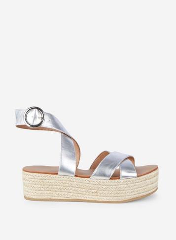 Dorothy Perkins Silver Rally Flatform Sandals