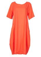 Dorothy Perkins *feverfish Coral Linen Lagenlook Skater Dress
