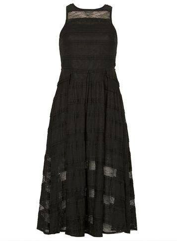 Dorothy Perkins *izabel London Black Sheer Lace Skater Dress