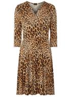 Dorothy Perkins Camel Leopard Print Wrap Dress