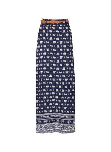 Dorothy Perkins *izabel London Multi Navy Printed Skirt