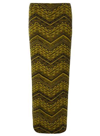 Dorothy Perkins Chartreuse And Black Maxi Skirt
