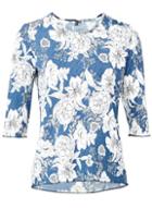 *izabel London Blue Floral Print Blouse