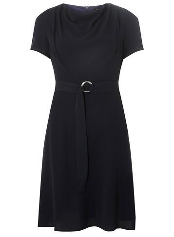 Dorothy Perkins Navy Cowl Neck Skater Dress