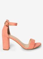 Dorothy Perkins Wide Fit Coral 'shimmy' Sandals