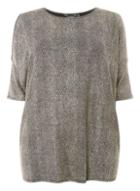 Dorothy Perkins Dp Curve Cracked Gold Cold Shoulder Top