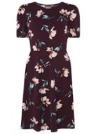 Dorothy Perkins *tall Berry Floral Skater Dress