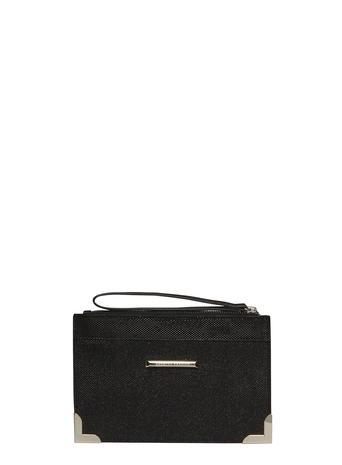 Dorothy Perkins Black Glitter Corner Wristlet