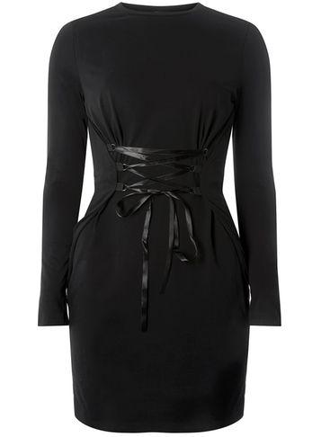 Dorothy Perkins *noisy May Black Lace Up Dress