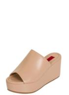 Dorothy Perkins *london Rebel Nude Mule Wedge Sandal