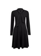 Dorothy Perkins Black Pussybow Fit And Flare Dress