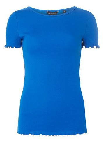 Dorothy Perkins Cobalt Lettuce Edge T-shirt