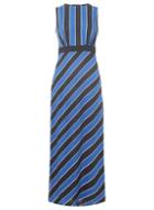 Dorothy Perkins Blue Striped Sleevless Maxi Dress