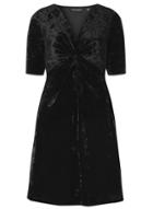 Dorothy Perkins Black Velvet Fit And Flare Dress