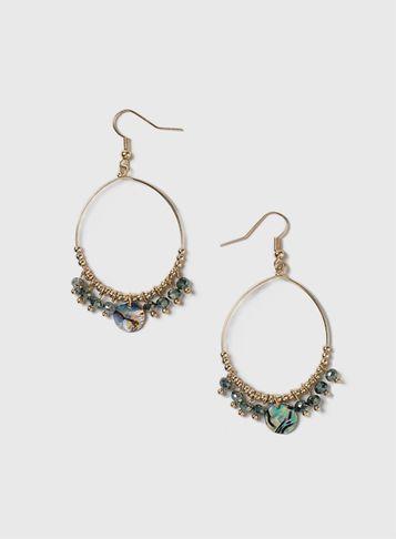 Dorothy Perkins Multi Coloured Tiny Bead And Shell Hoops