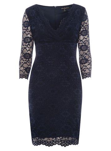 Dorothy Perkins *scarlett B Navy Chloe Lace Bodycon Dress