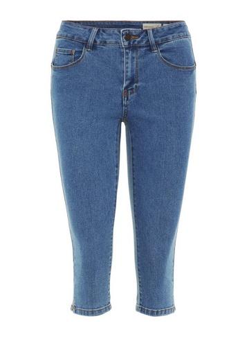 *vero Moda Mid Blue Pedal Jeans