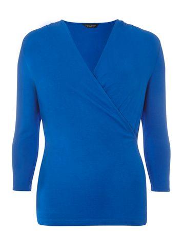 Dorothy Perkins Cobalt Wrap Top
