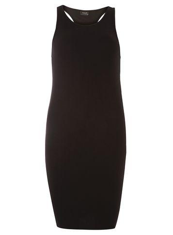 Dorothy Perkins *vila Black Ribbed Bodycon Dress