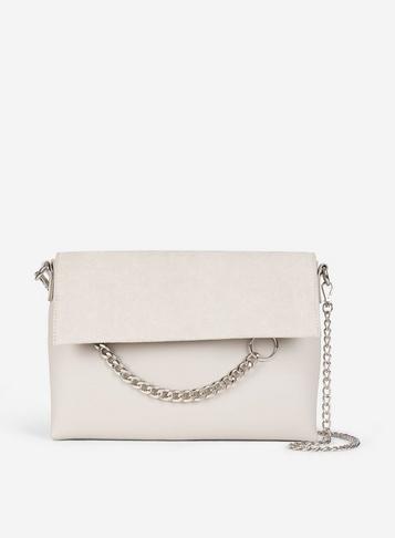 Dorothy Perkins Grey Chain Ring Clutch Bag
