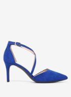 Dorothy Perkins Blue Elsa Microfibre Court Shoes